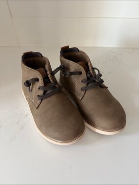Boys Toddler 10 Crown Vintage Brown Chukka Boots - Casual Lace-Up